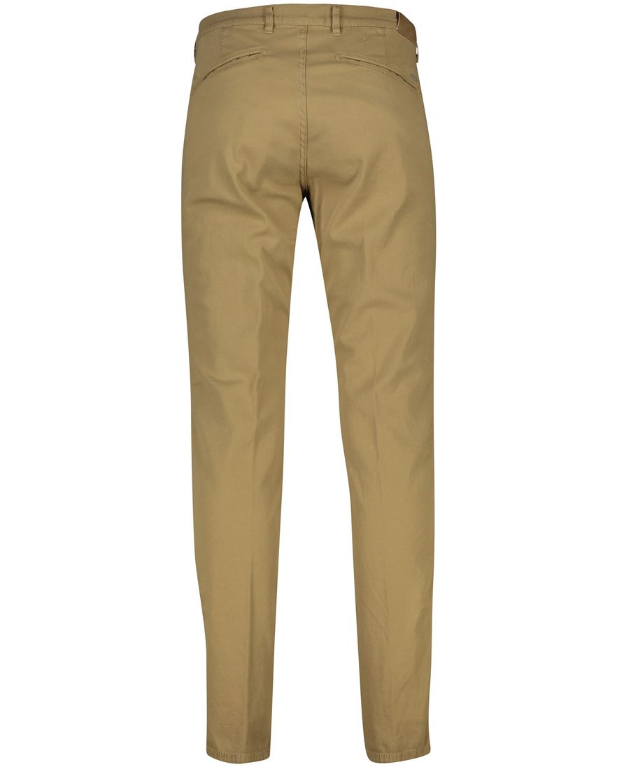 Brax chino bruin effen katoen-stretch Silvio Slim Fit