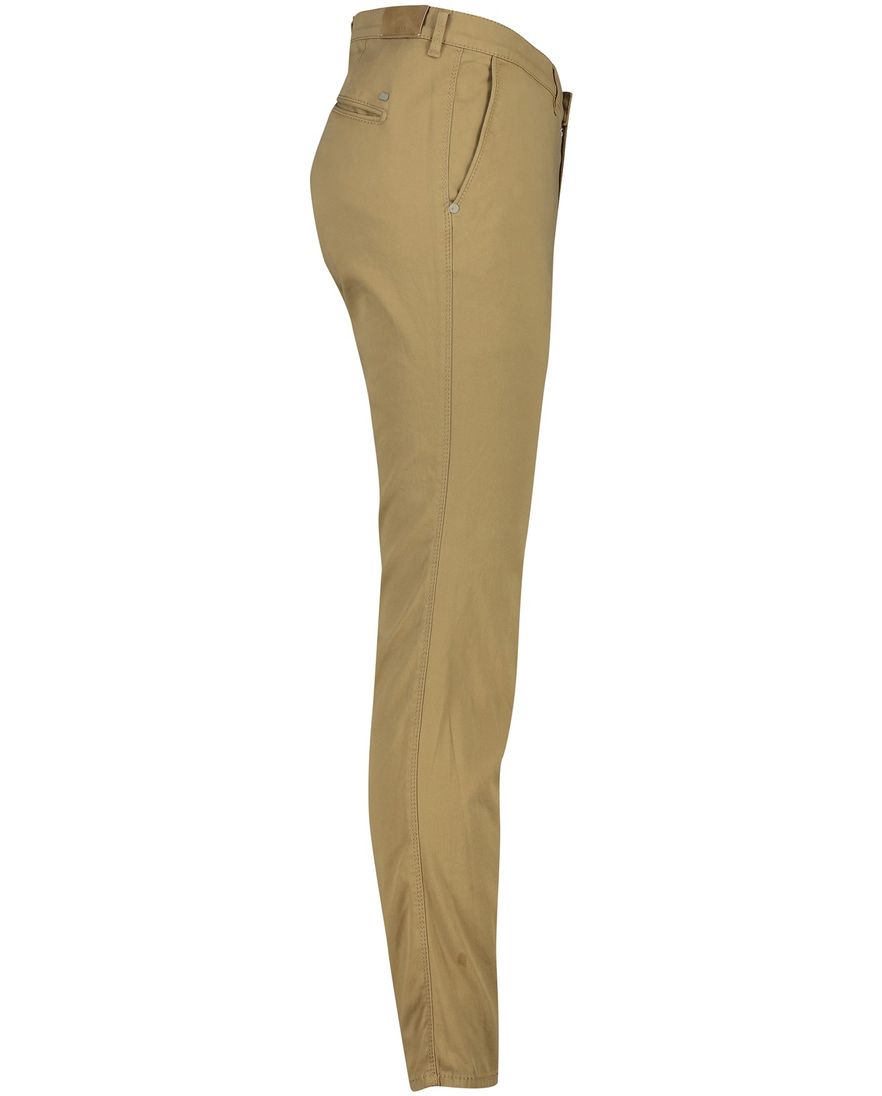 Brax chino bruin effen katoen-stretch Silvio Slim Fit
