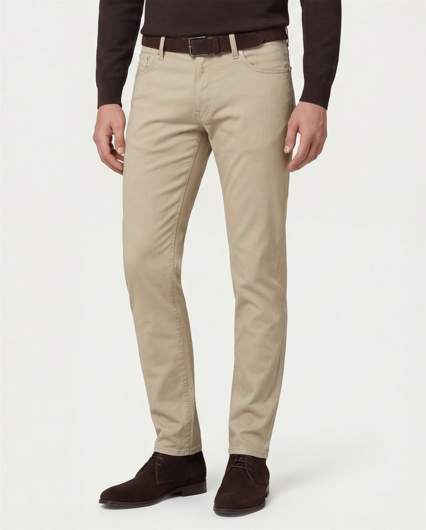 Beige Brax jeans effen katoen