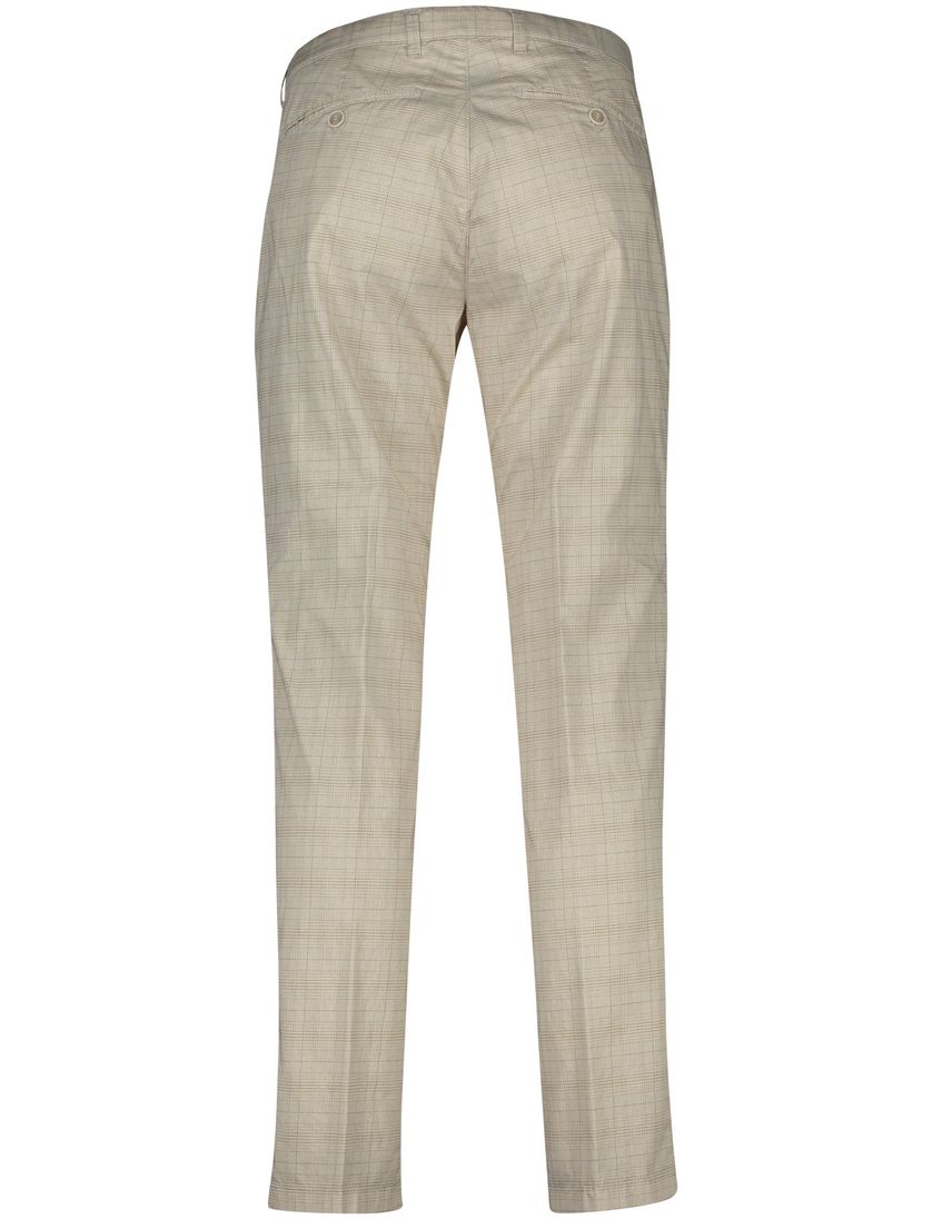 Brax jeans Felix U beige geruit katoen-stretch