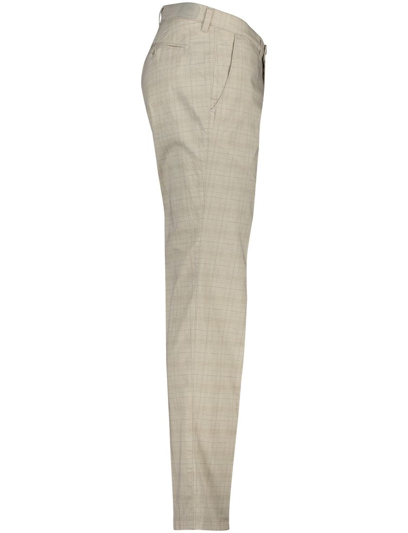 Brax jeans Felix U beige geruit katoen-stretch