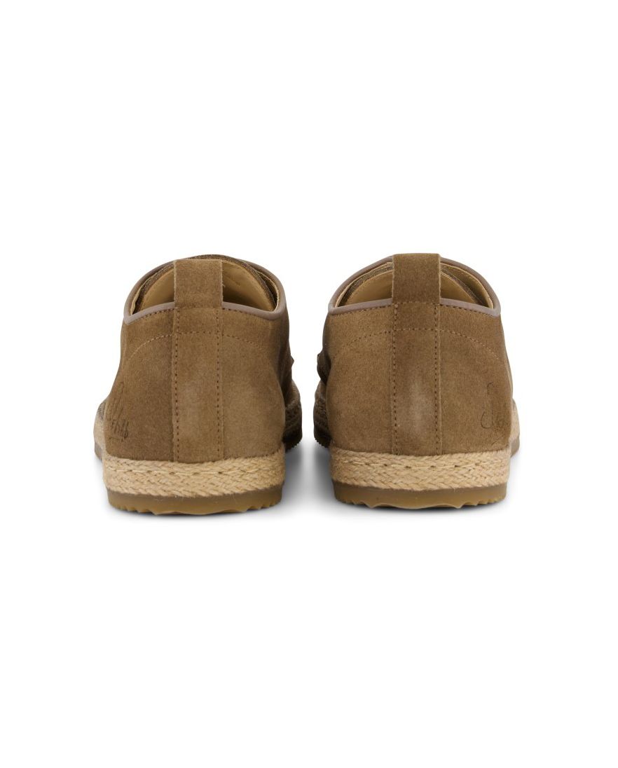 Rehab espadrilles veterschoenen bruin leer