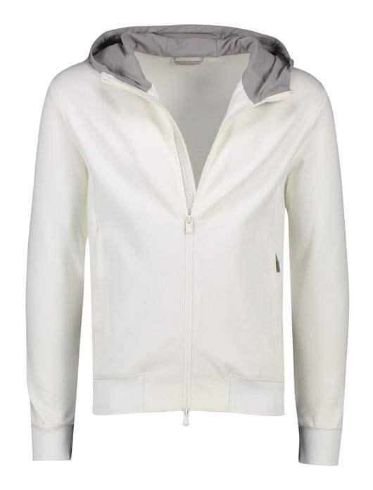 vest People of Shibuya wit effen opstaande kraag rits