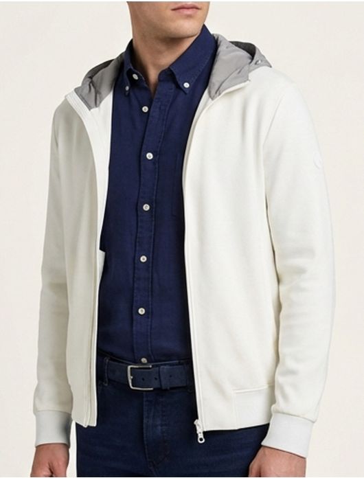 vest People of Shibuya wit effen opstaande kraag rits