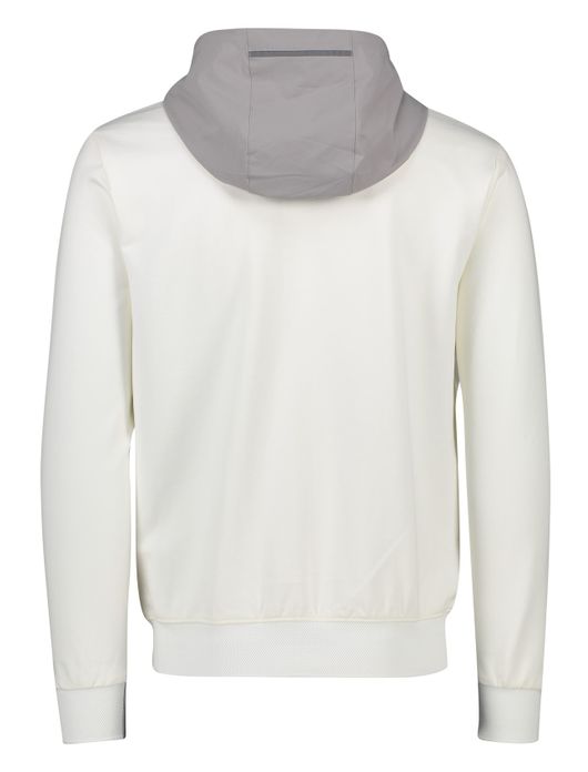 vest People of Shibuya wit effen opstaande kraag rits