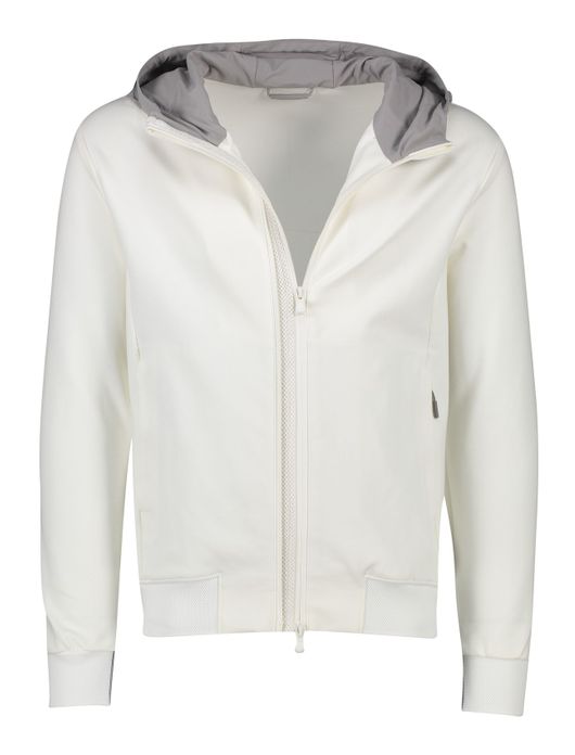 vest People of Shibuya wit effen opstaande kraag rits