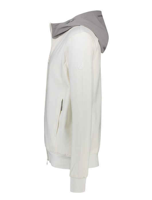 vest People of Shibuya wit effen opstaande kraag rits