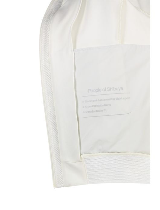 vest People of Shibuya wit effen opstaande kraag rits
