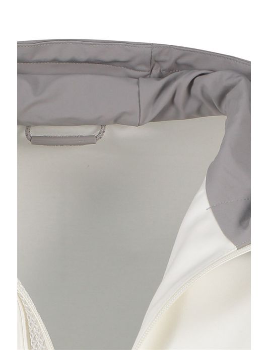 vest People of Shibuya wit effen opstaande kraag rits