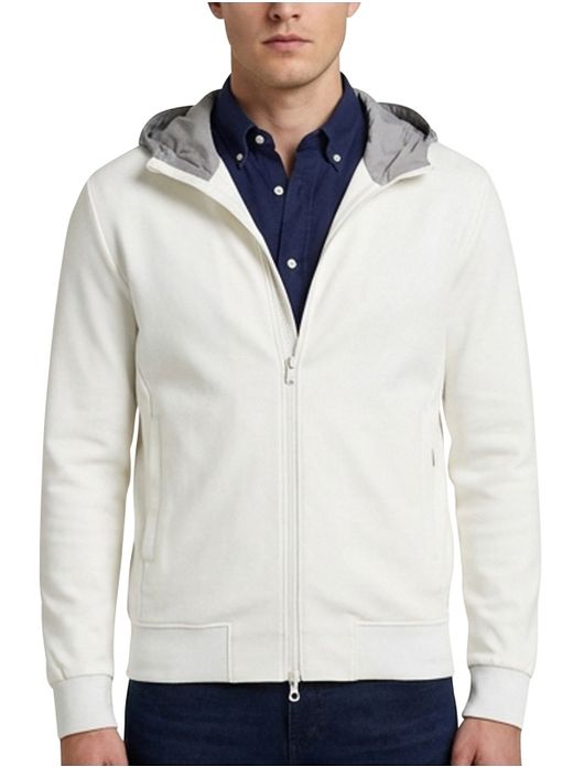 vest People of Shibuya wit effen opstaande kraag rits