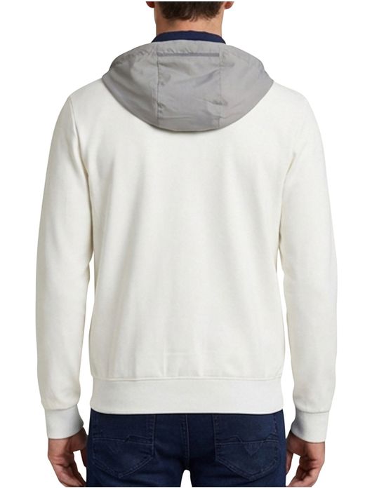 vest People of Shibuya wit effen opstaande kraag rits