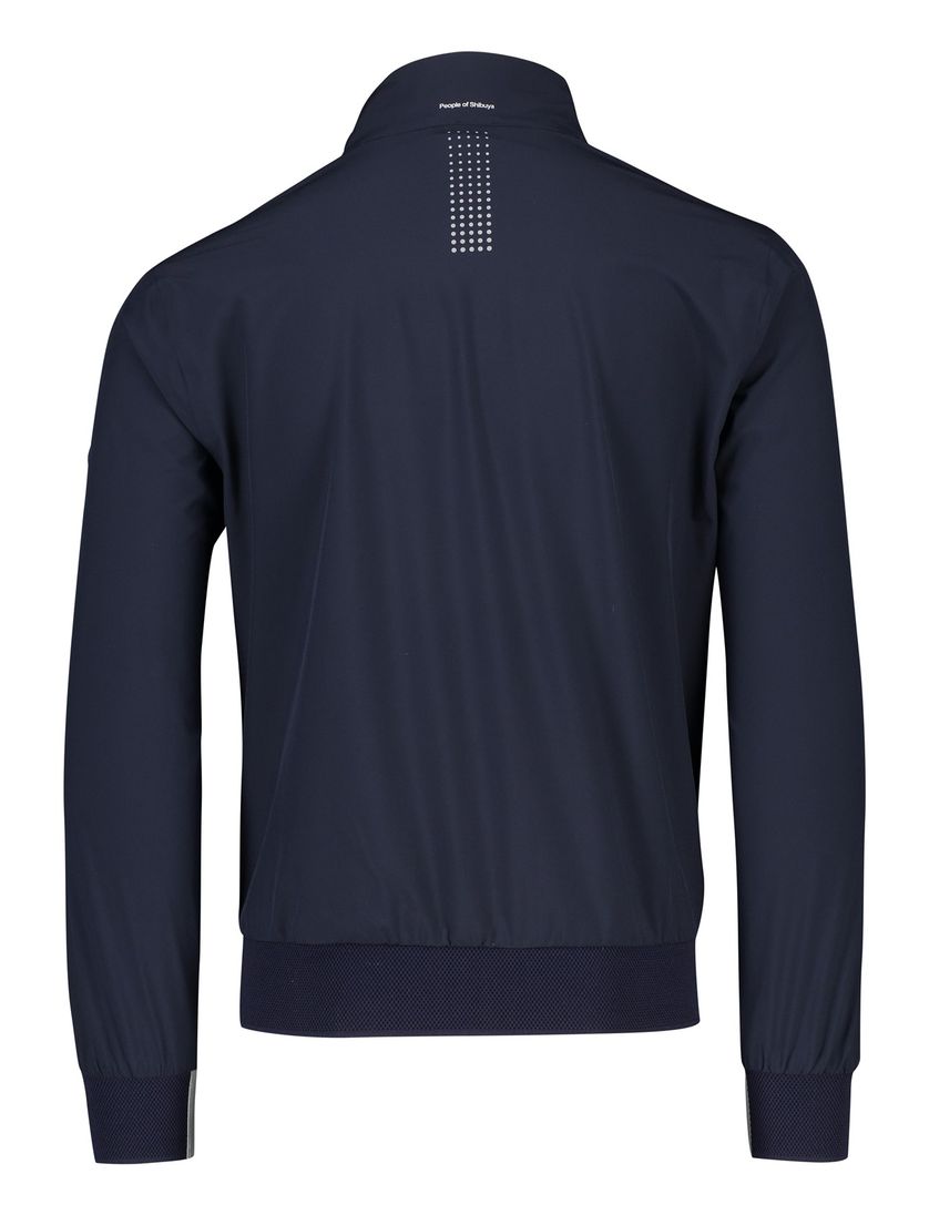 People of Shibuya zomerjas marineblauw normale fit effen rits