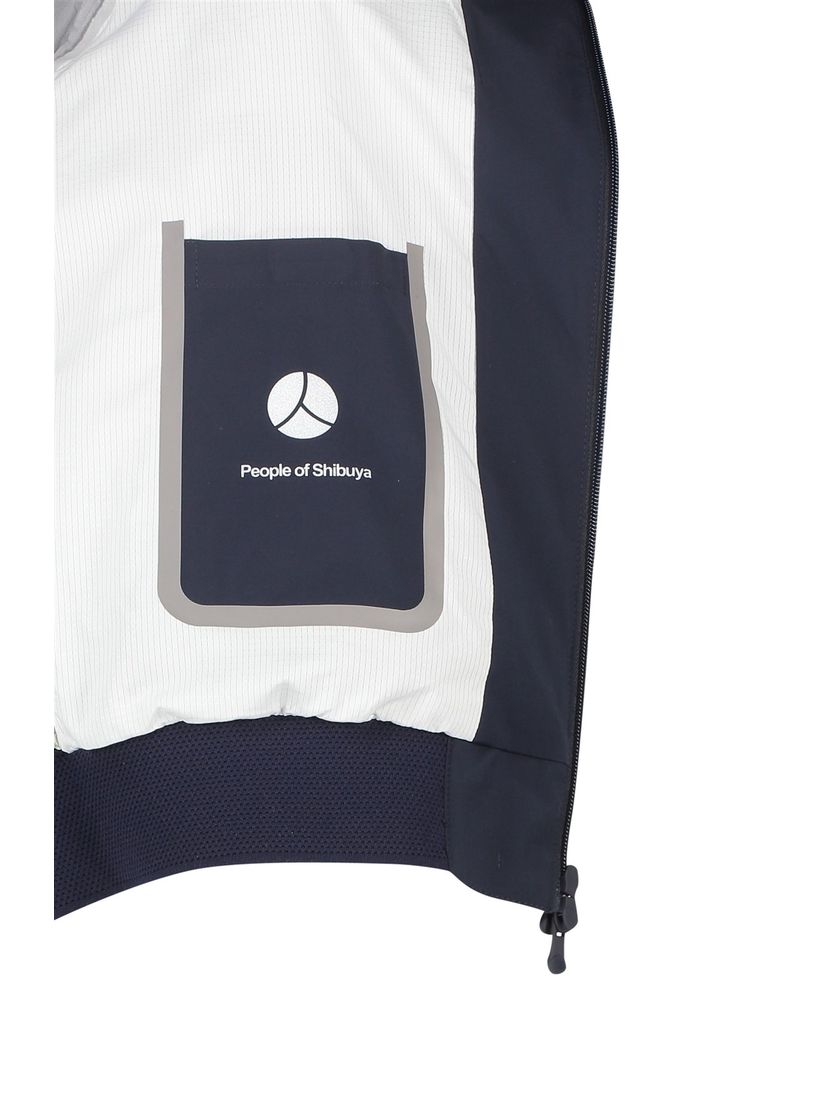 People of Shibuya zomerjas marineblauw normale fit effen rits