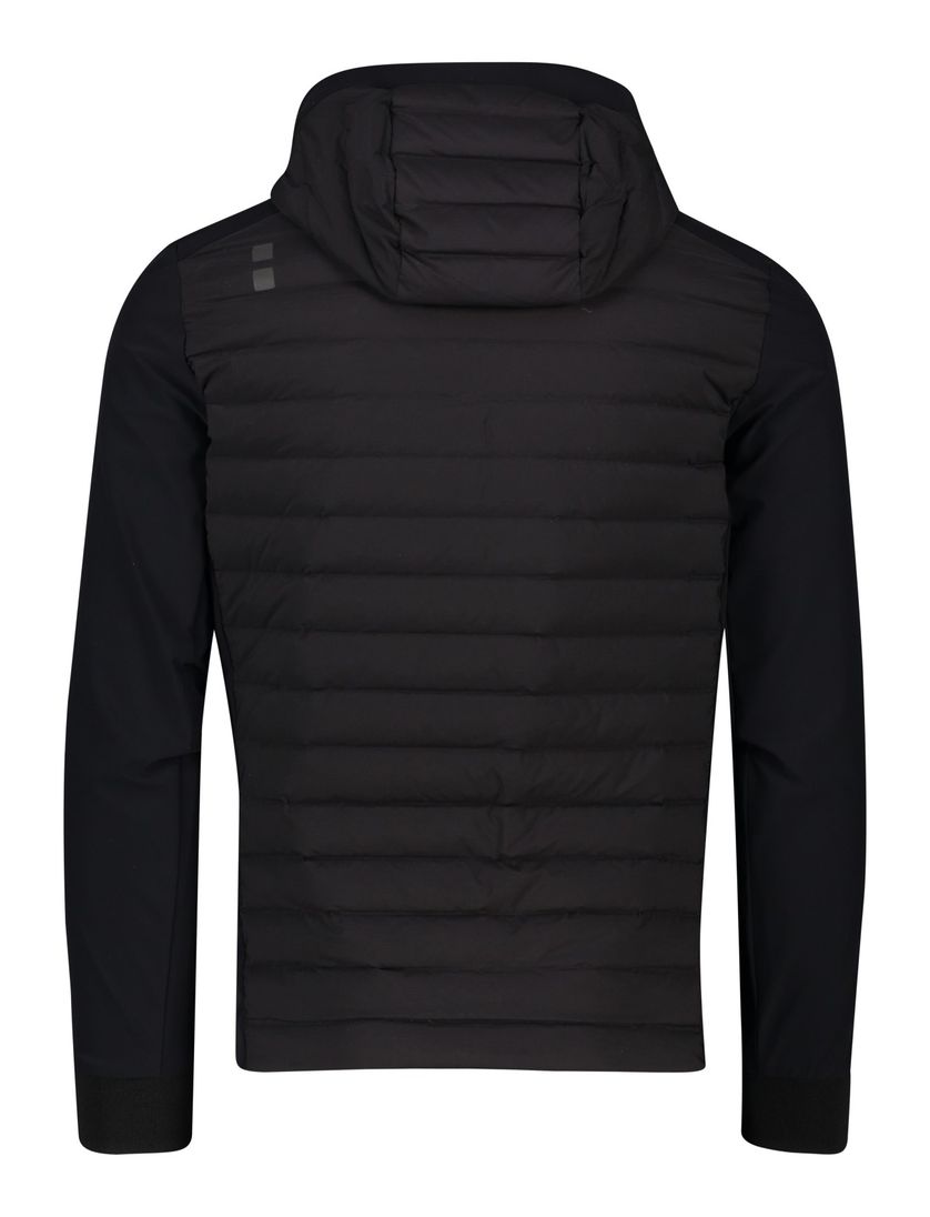 UBR zomerjas zwart effen rits normale fit met logo