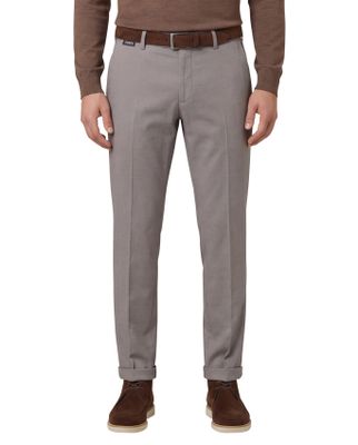 Eurex Eurex katoenen broek Joe grijs effen katoen