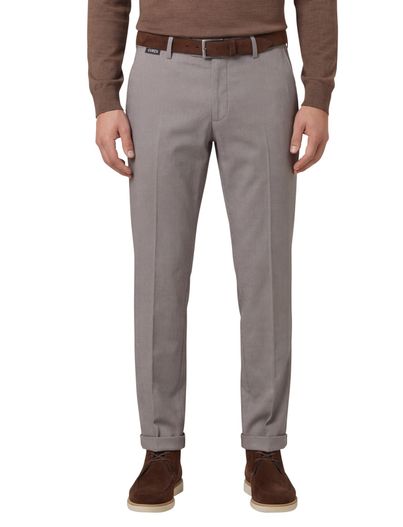 Eurex katoenen broek Eurex grijs effen katoen