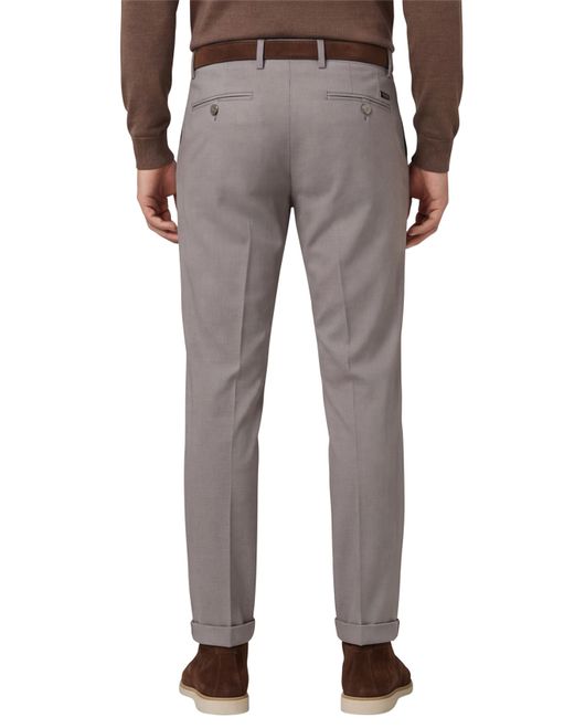 katoenen broek Eurex grijs effen katoen