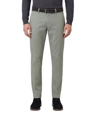 Eurex Eurex katoenen broek Joe groen effen katoen