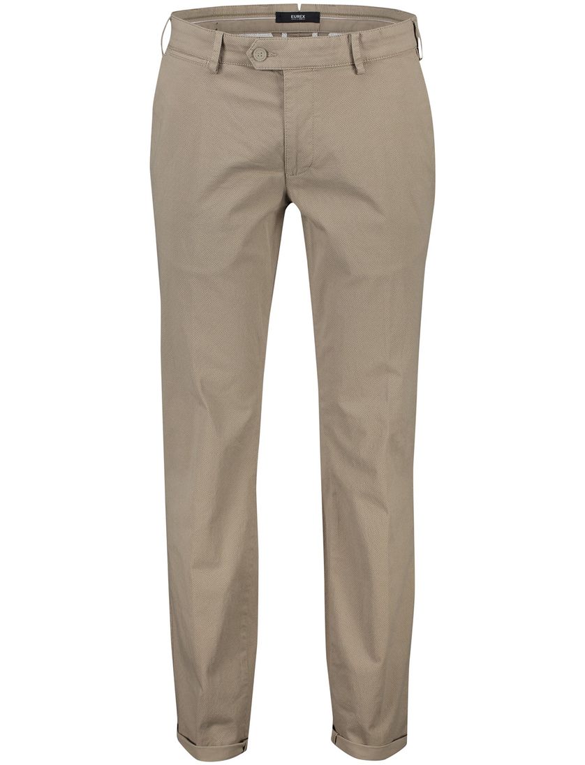 Eurex katoenen broek bruin effen katoen Joe