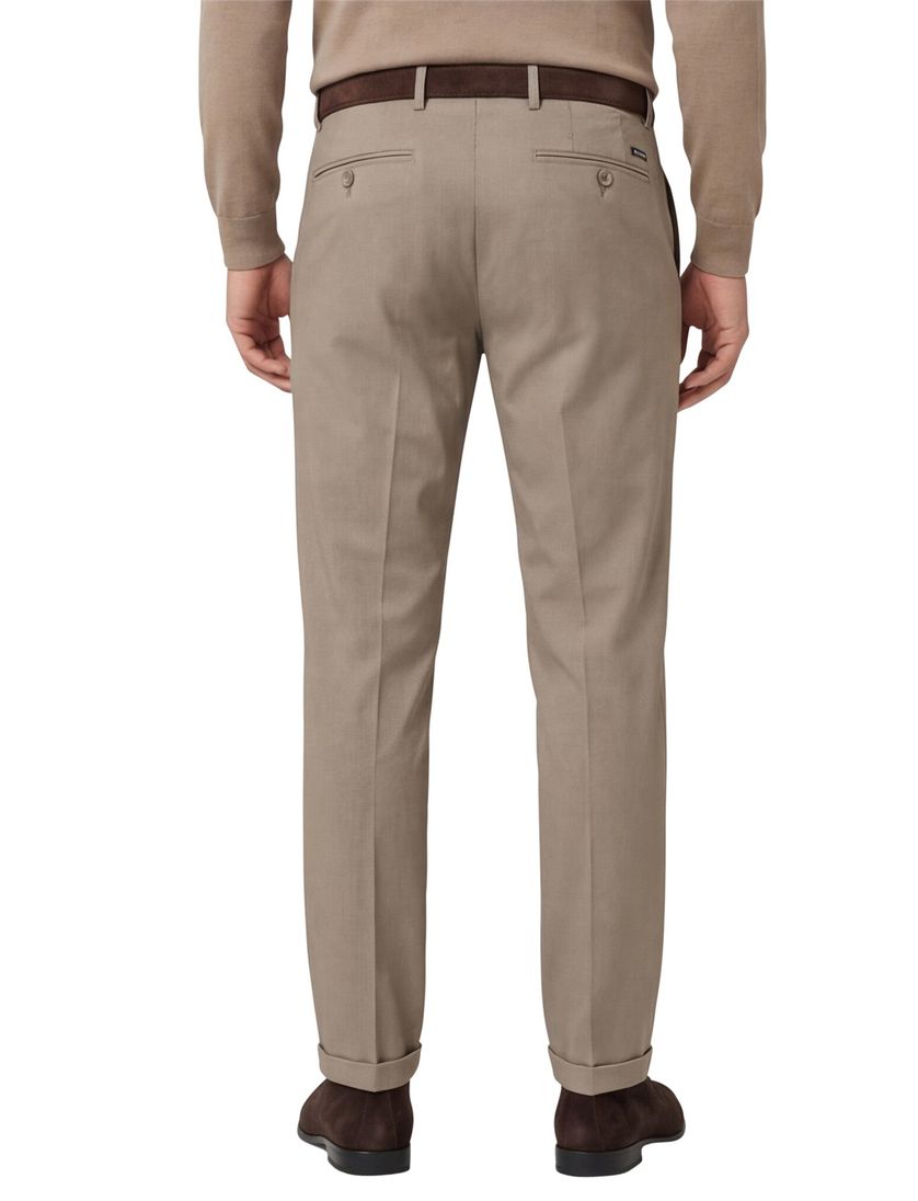 Eurex katoenen broek bruin effen katoen Joe