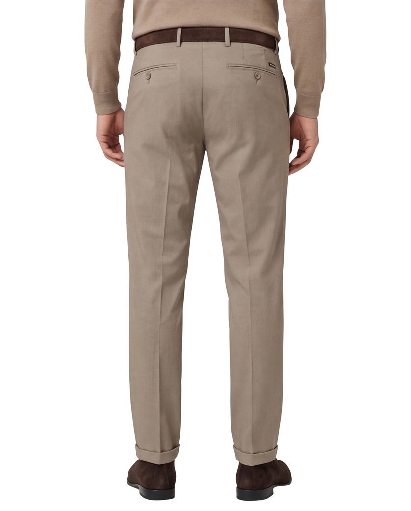 Eurex katoenen broek bruin effen katoen Joe