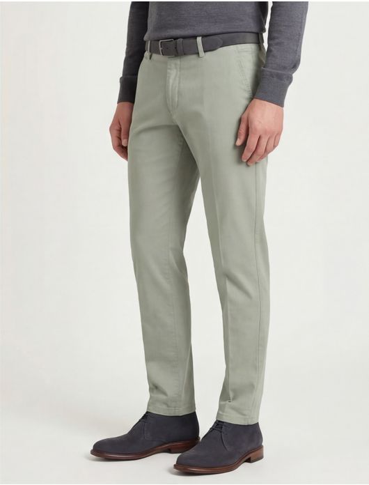 Eurex katoenen broek groen effen katoen