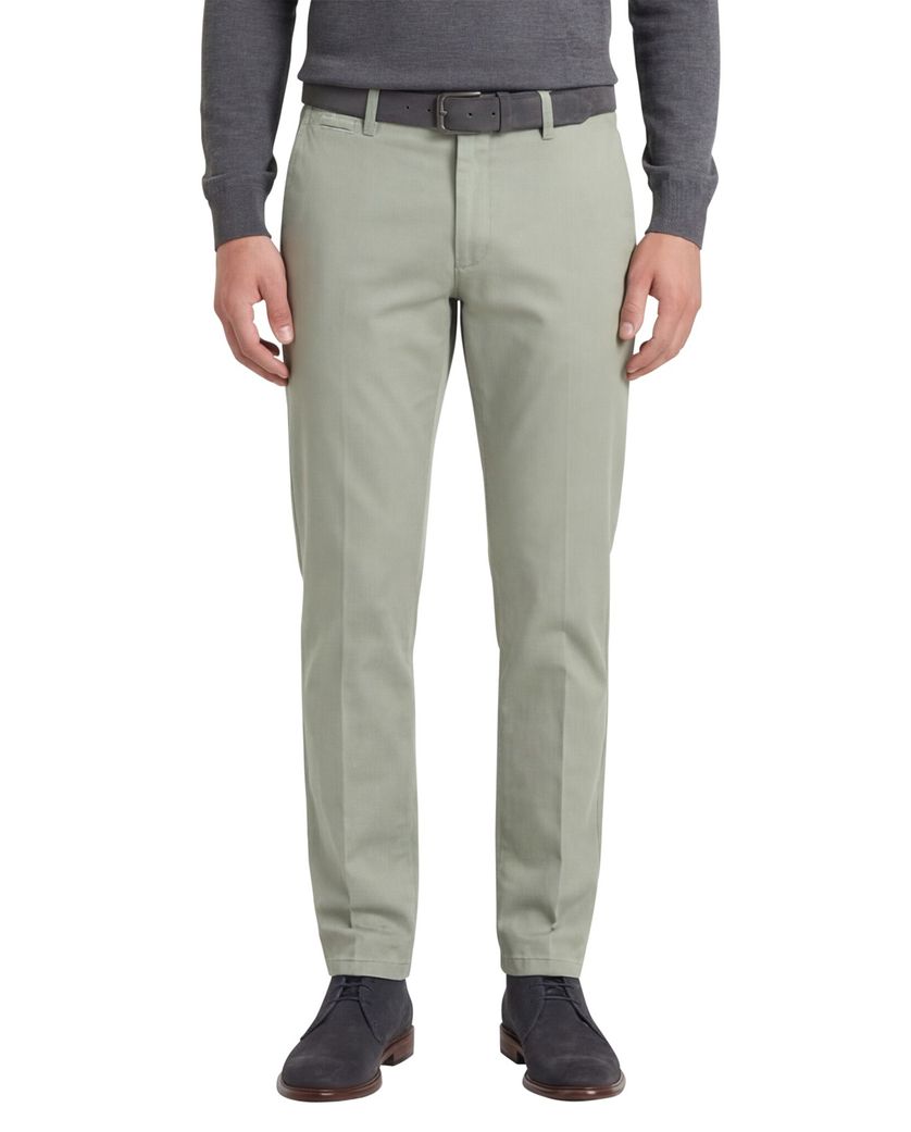 Eurex katoenen broek groen effen katoen