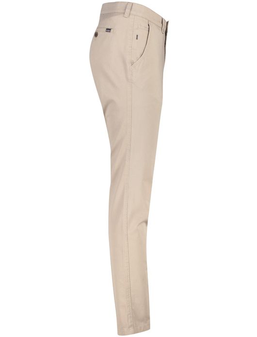 katoenen broek Eurex bruin effen katoen