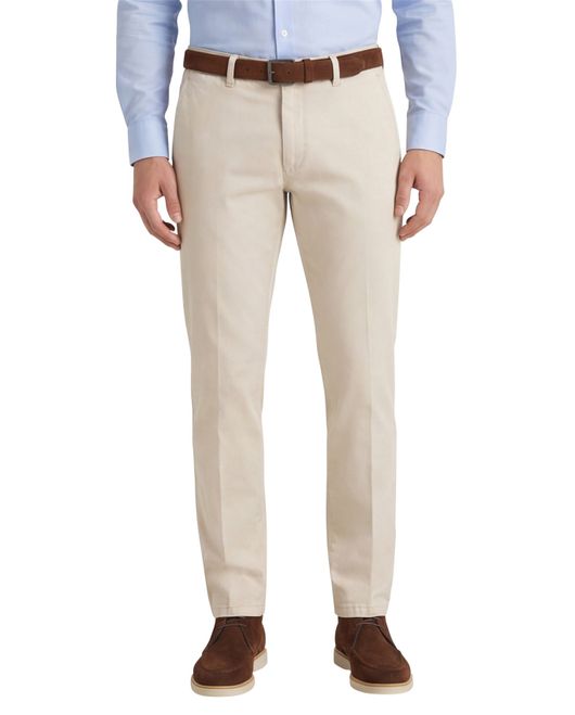 Eurex katoenen broek beige effen katoen