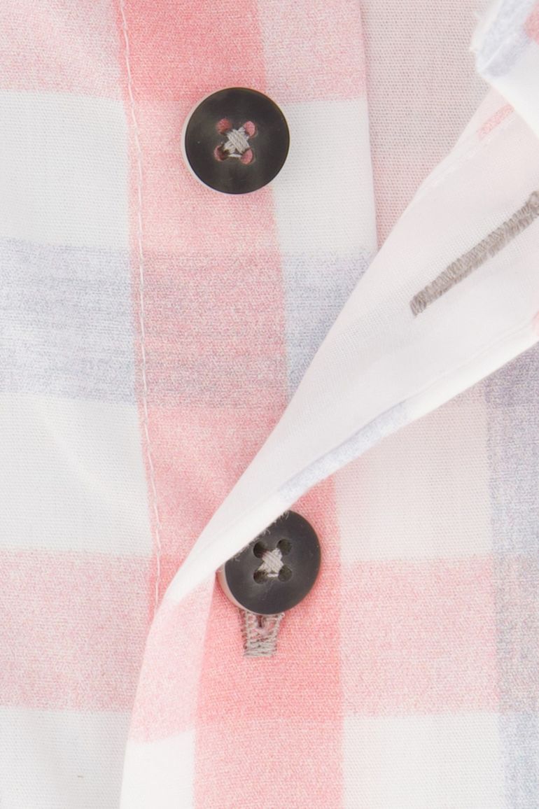 Portofino overhemd roze geruit