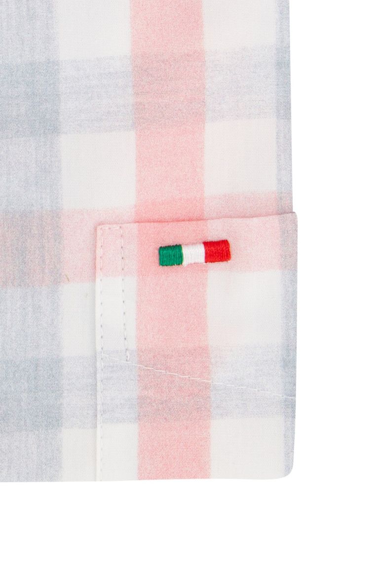 Portofino overhemd roze geruit