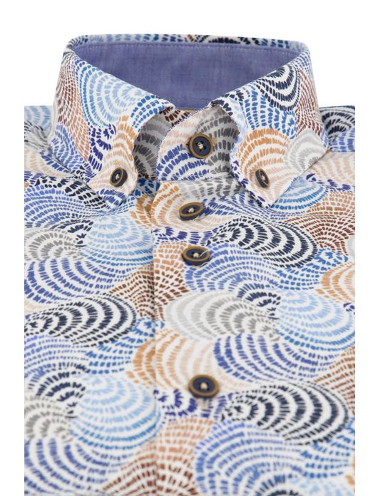 Portofino overhemd multicolor geprint extra lang