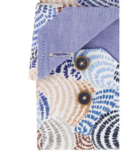 Portofino overhemd multicolor geprint extra lang