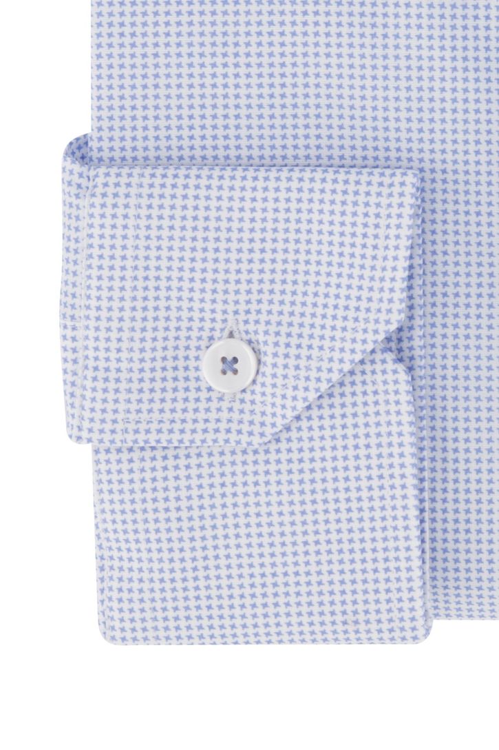 Geprint Ledub overhemd Modern Fit lichtblauw