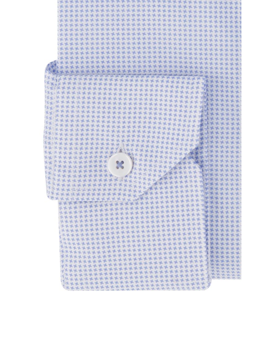 Geprint Ledub overhemd Modern Fit lichtblauw