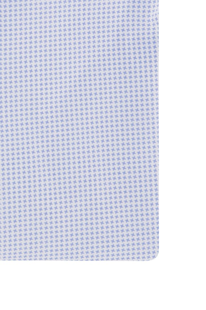 Geprint Ledub overhemd Modern Fit lichtblauw