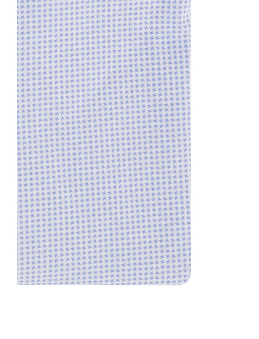 Geprint Ledub overhemd Modern Fit lichtblauw