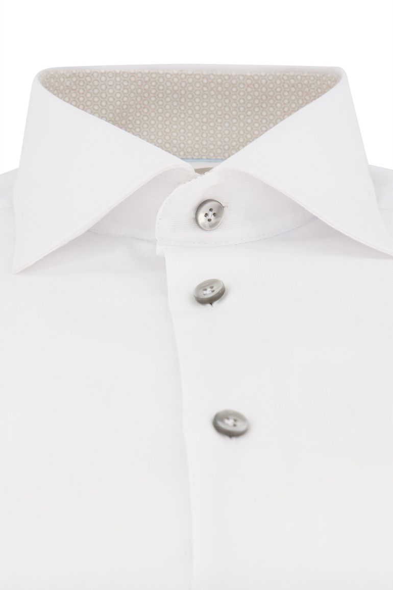 business overhemd John Miller wit effen katoen slim fit