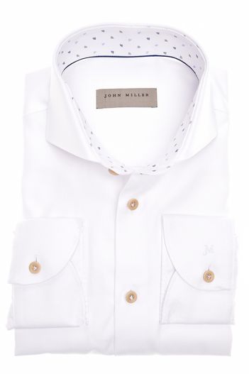 John Miller katoenen John Miller business overhemd normale fit wit
