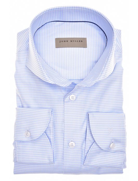 John Miller overhemd blauw katoen