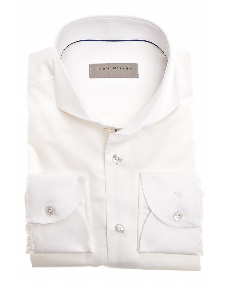 John Miller business overhemd tailored fit creme effen
