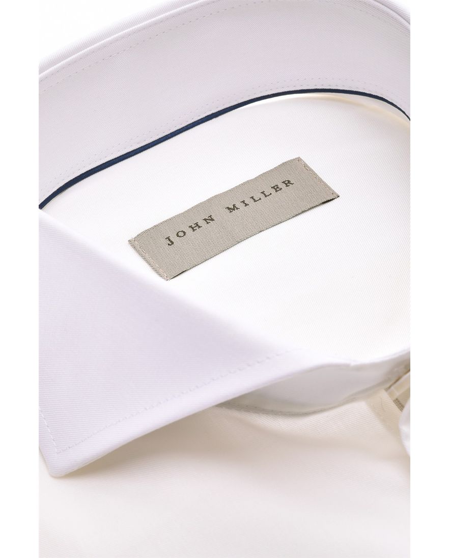 John Miller business overhemd Slim Fit slim fit creme effen