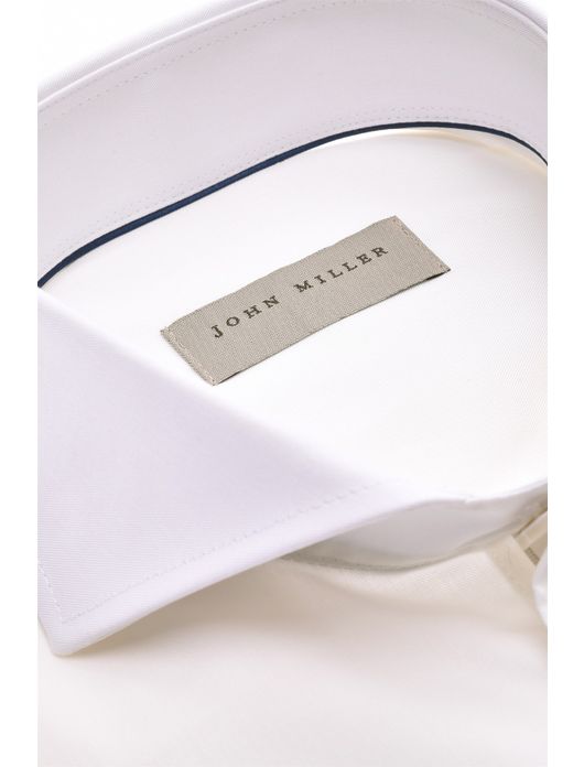 John Miller business overhemd Tailored Fit New normale fit wit effen