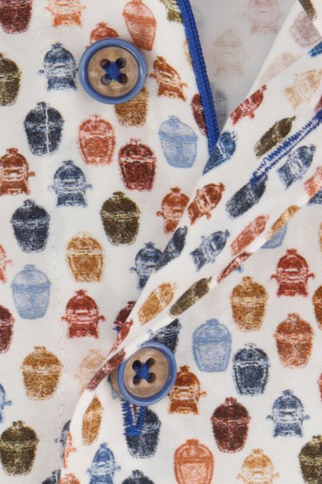 Portofino overhemd korte mouw regular fit multicolor