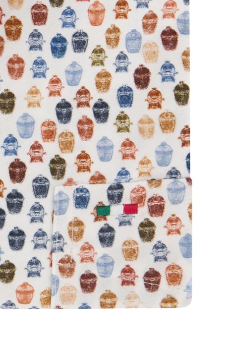 Portofino overhemd korte mouw regular fit multicolor