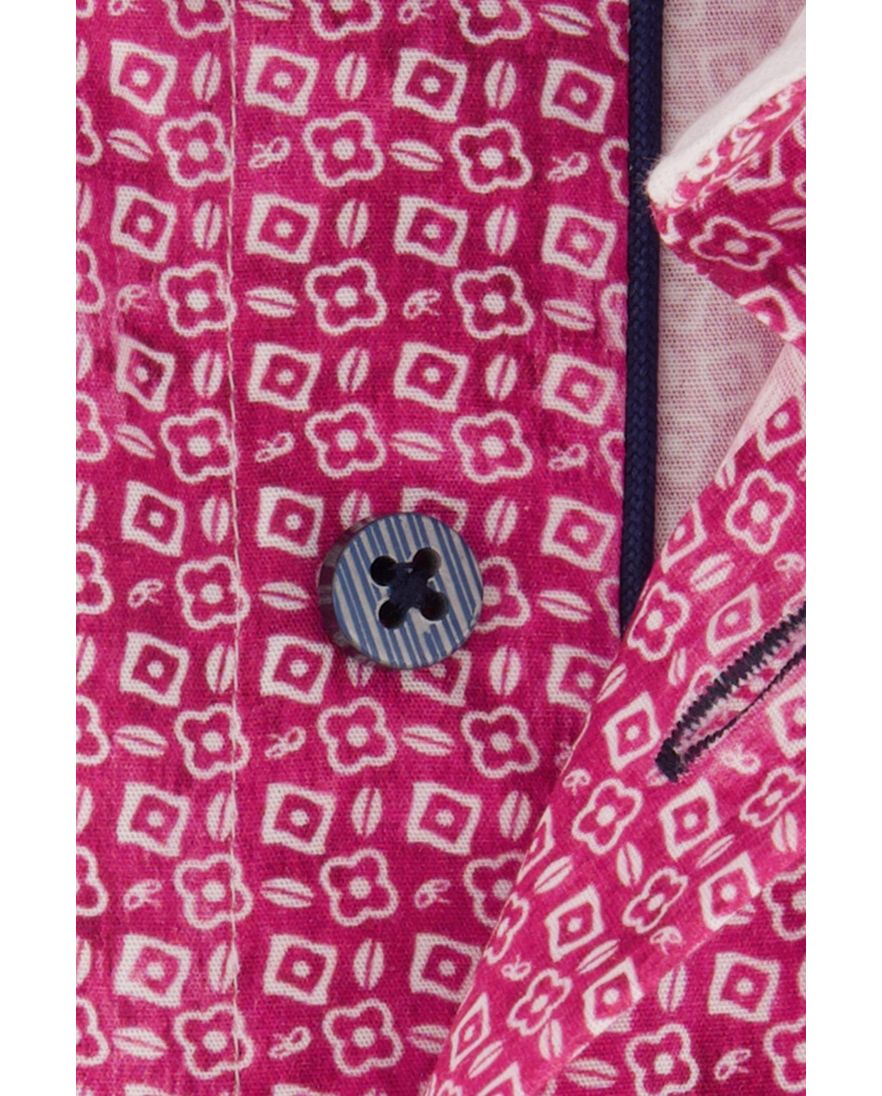 Portofino casual overhemd katoen korte mouw