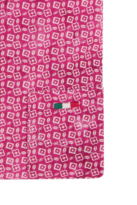 Portofino casual overhemd katoen korte mouw