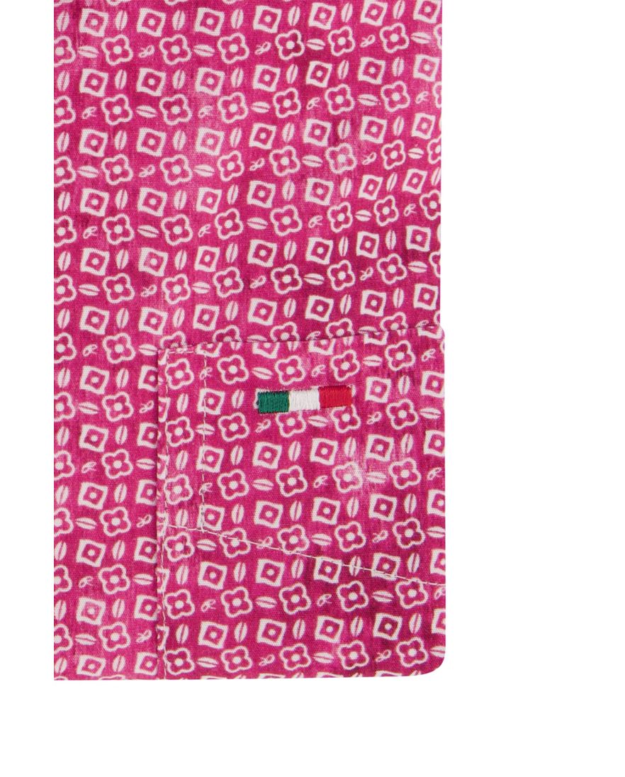 Portofino casual overhemd katoen korte mouw