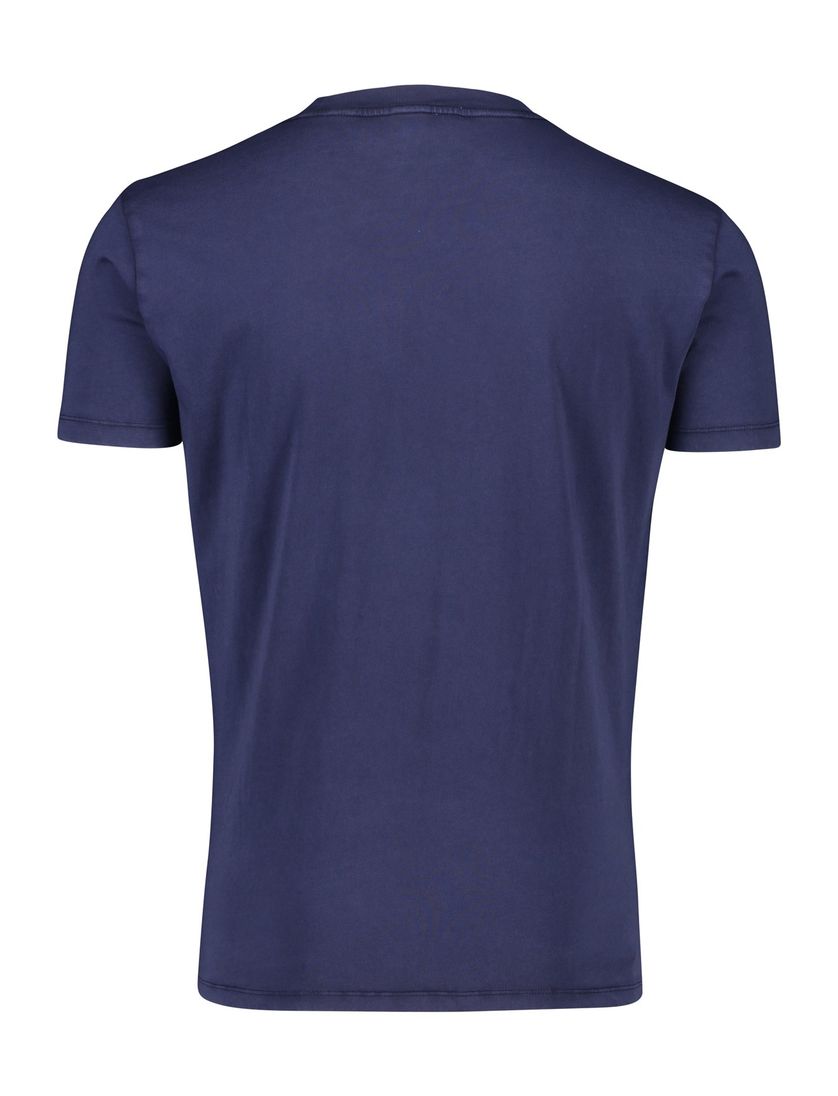 Replay t-shirt donkerblauw katoen ronde hals