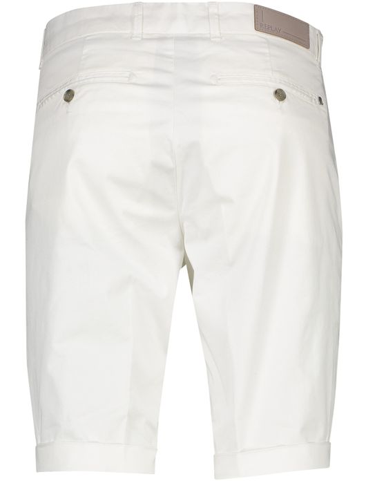 Replay bermuda wit effen katoen